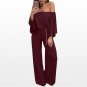 Women 2017 Fashion Off Shoulder Elastic Waist Casual Loose Solid Bodysuits Autumn Sexy Club Party Lo