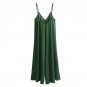 New Women V Neck Sleeveless Strappy Long Romper Jumpsuit 2017 Loose Wide Leg Pant Summer Polka Dot C