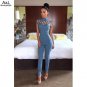 Women Long Jumpsuit Elegant Ladies Long Playsuits Sexy Hollow Lace Up Bandage Jumpsuits Overalls Bod