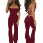 2017 Summer Sexy Jumpsuits Women Sleeveless Backless Bandage Jumpsuits Rompers Casual Long Jumpsuits