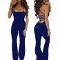 2017 Summer Sexy Jumpsuits Women Sleeveless Backless Bandage Jumpsuits Rompers Casual Long Jumpsuits