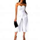 Summer Women Sexy Strapless Sleeveless Off Shoulder OL Wide Leg Jumpsuit Casual Party Long Romper Pl