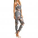 Boho Beach Jumpsuits Sexy Casual Floral Print Jumpsuits Summer Women Spaghetti Strap Backless Sexy J