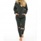Hoodies Casual Jumpsuits Winter Autumn Women\'s Jumpsuits Long Sleeve Pocket Female Pullovers Tops H