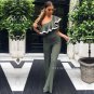GZDL Casual Pleated Ruffles Jumpsuit Women Overalls Cool Shoulder Summer Bodysuit Jumpsuits Flare Pa