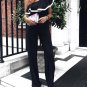 2017 Ruffles Jumpsuits Women Female Plus Size Slim Overalls Autumn One Shoulder Jumpsuit Wide Leg Pa