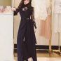 TWOTWINSTYLE OL Ruffle Sashes Tunic Asymmetric Jumpsuits Women Loose Sleeveless High Waist Wide Leg