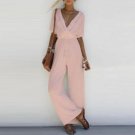 Summer Women Casual 2017 Summer Solid Sleeveless Loose Jumpsuits Size S-XL