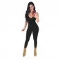 New Spring Deep V neck Jumpsuit 2018 Women Sexy Backless Hollow Out Spaghetti Strap Skinny Jumpsuits