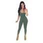 New Spring Deep V neck Jumpsuit 2018 Women Sexy Backless Hollow Out Spaghetti Strap Skinny Jumpsuits