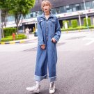 TWOTWINSTYLE 2017 Denim Rompers Women\'s Jumpsuit Jeans Overalls Blue Costumes for Women Long Sleeve