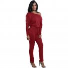 New 2018 One Shoulder Rompers Womens Jumpsuit Lace Up Long Sleeve Elastic Waist Skinny Romper Winter