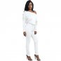 New 2018 One Shoulder Rompers Womens Jumpsuit Lace Up Long Sleeve Elastic Waist Skinny Romper Winter