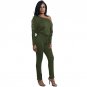 New 2018 One Shoulder Rompers Womens Jumpsuit Lace Up Long Sleeve Elastic Waist Skinny Romper Winter