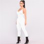 Womens Bodycon Jumpsuits 2018 Spaghetti Strap V Neck Backless White Black Long Jumpsuit Rompers Sexy