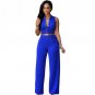 Casual Rompers Womens Jumpsuit 2018 New Summer Overalls Sleeveless Loose Belted Wide Leg Jumpsuit Wo