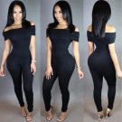 2018 Fashion Rompers Women Jumpsuit Bandage Long Pants Black White Off Shoulder Elegant Jumpsuit Lad
