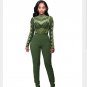 Autumn Sexy Bodycon Long Sleeve Jumpsuits Fashion Mesh Patchwork Geometric Rhinestone Rompers Womens