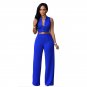 Low Price Rompers Women\'s Jumpsuit Fashion Sexy Loose V-Neck Casual Party Jumpsuit Sleeveless Rompe