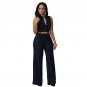 Low Price Rompers Women\'s Jumpsuit Fashion Sexy Loose V-Neck Casual Party Jumpsuit Sleeveless Rompe