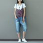 2017 new large size was thin art loose stitch printing cowboy harness pants