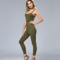 Spring And Summer Women Strap Jumpsuit Long Pant Sexy Backless Bodysuit Romper With Sashes