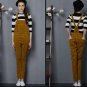 2017 women jumpsuits new loose large size high waist corduroy strap pants