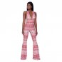 Deep V Halter Backless Bohemian Jumpsuit Wide Leg 2018 Summer Fashion African Casual Maxi Romper One