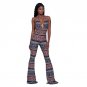 Deep V Halter Backless Bohemian Jumpsuit Wide Leg 2018 Summer Fashion African Casual Maxi Romper One