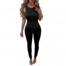 2018 Sleeveless ONeck Summer Jumpsuit Romper Sexy Hollow Out Backless Party Bodycon Overalls Women C