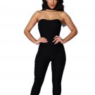 Choker Black Strapless Jumpsuit Sexy Club Party One Piece Outfits Long Jumpsuits For Women Bodycon R