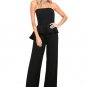 2017 Sexy Off Shoulder Women Jumpsuit Elegant Strapless Romper Butterfly Ruffled Side Top Long Pants