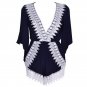 Deep V-neck sexy Horn sleeves lace elastic waist jumpsuit shorts Canglan