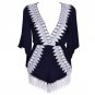 Deep V-neck sexy Horn sleeves lace elastic waist jumpsuit shorts Canglan
