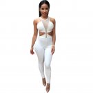 Women\'s Jumpsuit Overalls Women Sexy Dew Waist Sleeveless Bodycon Bandage Party Long Bodysuit Overa
