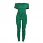Fashion Long Jumpsuit for Women Drawstring Waist Rompers Women Jumpsuits Sexy Ruffles Off Shoulder 2