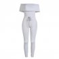 Fashion Long Jumpsuit for Women Drawstring Waist Rompers Women Jumpsuits Sexy Ruffles Off Shoulder 2