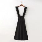 Women new fashion overalls chiffon jumpsuits ruffles Lace up flared rompers womens elegant jumpsuit 