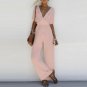 New Fashion Women\'s Sexy Solid Slim Short Sleeve V-neck Bodycon Jumpsuit Romper Trousers Clubwear