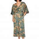 Summer jumpsuit 2017 casual kimono womens clothing printing rompers womens jumpsuit lace up women ro