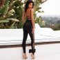 Sexy Women Jumpsuits High Quality Silk Rompers Summer Bandage Elegant  Black Casual Girls Satin Long