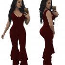 NEW 3xl Plus Size Sashes Rompers Womens Jumpsuit Boot Cut Pants Rayon Fashion Black Milk Silk Ladies