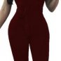 NEW 3xl Plus Size Sashes Rompers Womens Jumpsuit Boot Cut Pants Rayon Fashion Black Milk Silk Ladies