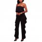 Solid Summer Jumpsuits Sexy Slash Neck Backless Rompers Sleeveless Off Shoulder Elegant Bodycon Casu