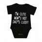 Newborn Infant Baby Boy Girl Short Sleeve Letter Print Romper Jumpsuit Clothes
