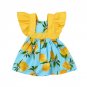 Baby Girls Rompers Summer Lemon Printed Cotton Floral Romper Sunsuit Dress 2017 New Bebes Jumpsuit P