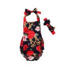 Baby Rompers Ruffled Flower romper set Girl Baby Costumes Set Kids 2017 Summer Cute Baby Romper newb