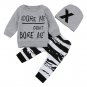 3Pcs/Set Newborn Baby Girl Boy Clothes 2017 Autumn Letter Printing Clothing Set For Baby Long Sleeve