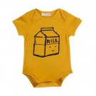 0-24M baby romper Newborn Boys Girls Baby Romper Letter milk box printed Jumpsuit Clothes Outfit bab