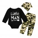HOT Newborn Baby Boys Clothes Tops Romper +Camouflage Pants + Cap Leggings Hat Outfits Set 3pcs Baby